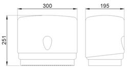 Dispensador de papel toalla en rollo abs blanco