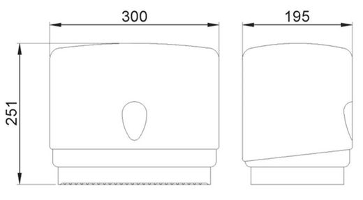 Dispensador de papel toalla en rollo abs blanco