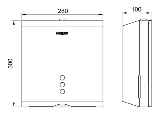 Dispensador de papel toalla satinado