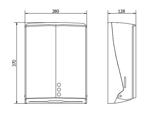 Dispensador de papel toalla serie EVO ABS blanco