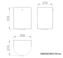 Dispensador papel mecha 240 INOX brillo