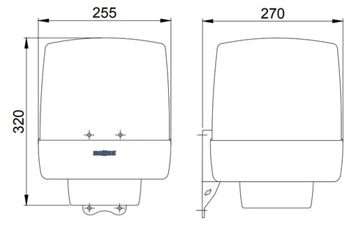 Dispensador papel mecha ABS fumé gris