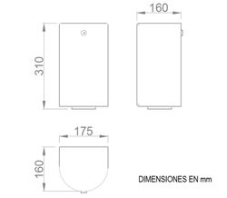 Dispensador papel mecha mini 180 INOX brillo