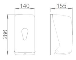 Dispensador papel mecha MINI Classic ABS blanco