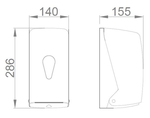 Dispensador papel mecha MINI Classic ABS blanco