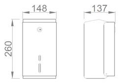 Dispensador papel mini mecha Nova inox satinado