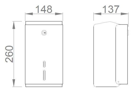 Dispensador papel mini mecha Nova inox satinado