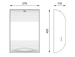 Dispensador papel toalla curvo INOX blanco