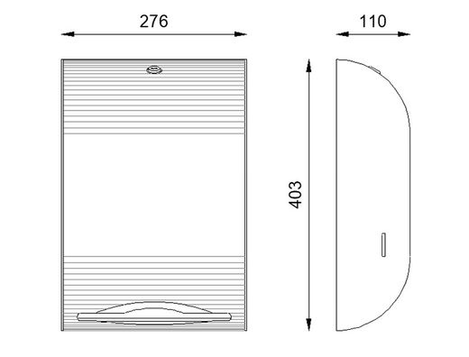 Dispensador papel toalla curvo INOX blanco
