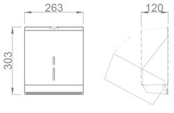 Dispensador papel toalla INOX brillo