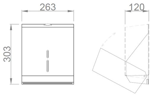 Dispensador papel toalla INOX satinado