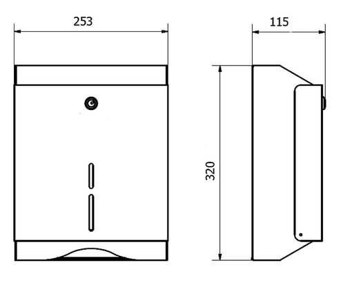 Dispensador papel toalla NOVA INOX satinado
