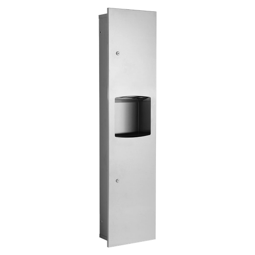 Unidad combinada con dispensador papel toalla y papelera para empotrar en la pared