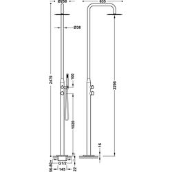 Ducha para exterior de acero inoxidable 316