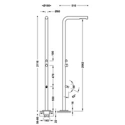 Ducha para exterior de acero inoxidable 316