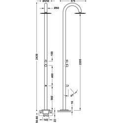 Ducha para exterior de acero inoxidable 316
