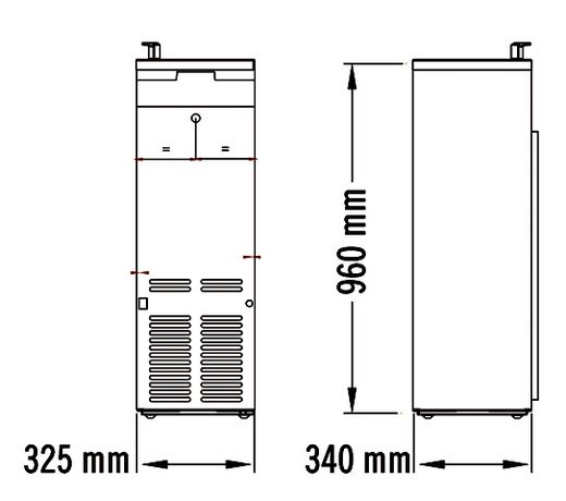 Fuente de agua refrigerada de 20L/H