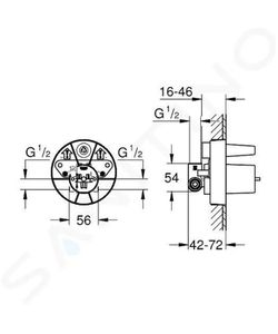 Grifería monomando para ducha 1/2“ Eurostyle parte empotrable cromo