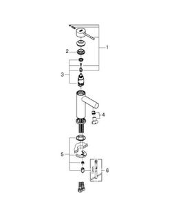 Grifería monomando para lavabo 1/2“ essence s caño liso cromo
