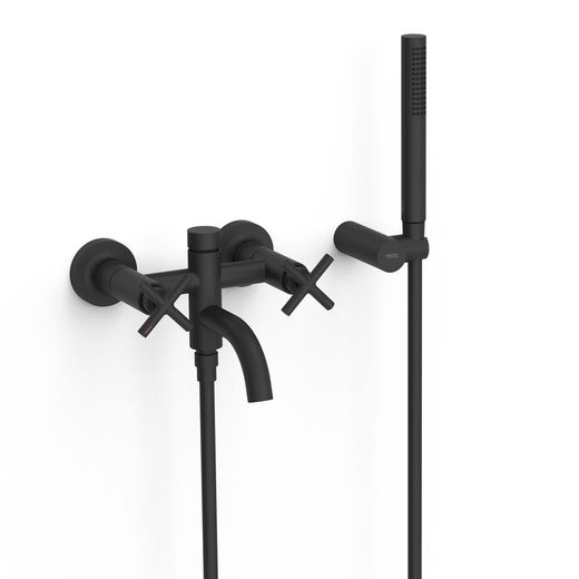 Grifo bimando mural para bañera y ducha Mont Blanc