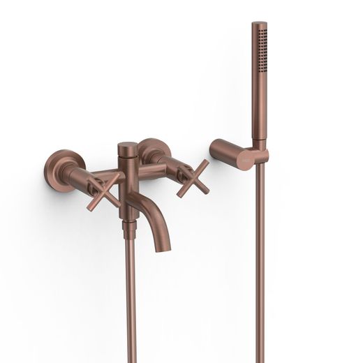 Grifo bimando mural para bañera y ducha