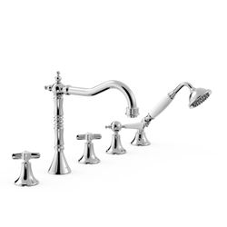 Grifo bimando para borde de bañera Tres-Clasic