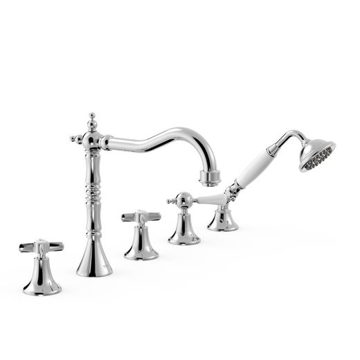 Grifo bimando para borde de bañera Tres-Clasic