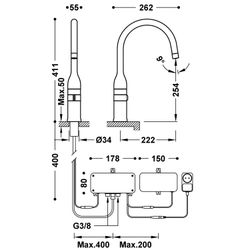 Grifo electrónico para cocina