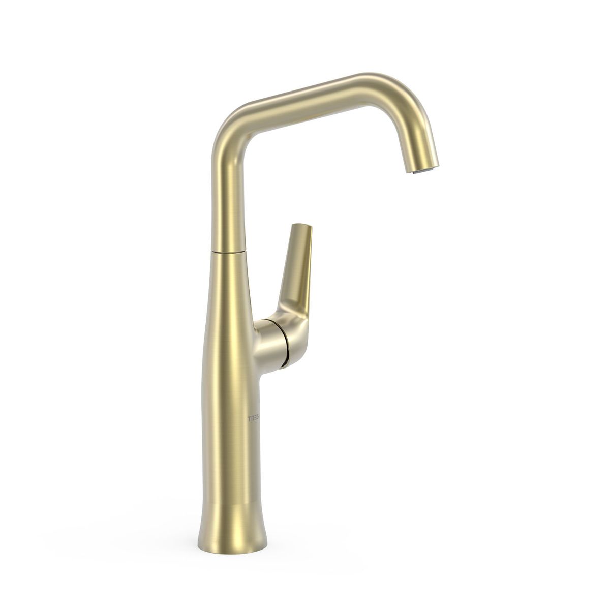 Grifo monomando alto con maneta lateral para lavabo