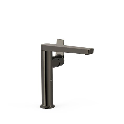 Grifo monomando alto con maneta lateral para lavabo