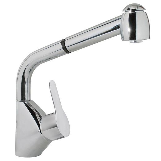 Grifo monomando con caño extraíble con 2 tipos de chorro para cocina