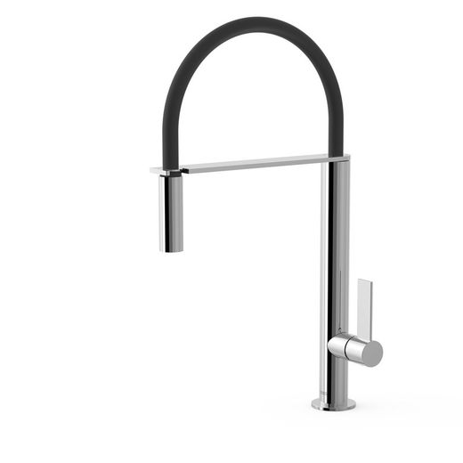 Grifo monomando con caño flexible para cocina