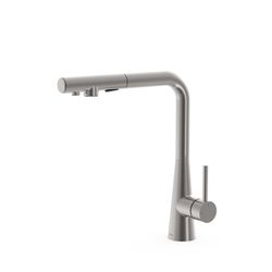 Grifo monomando de 2 vías con caño extraíble para cocina, para agua de red y filtrada