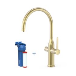 Grifo monomando de 2 vías para cocina, para agua de red y filtrada