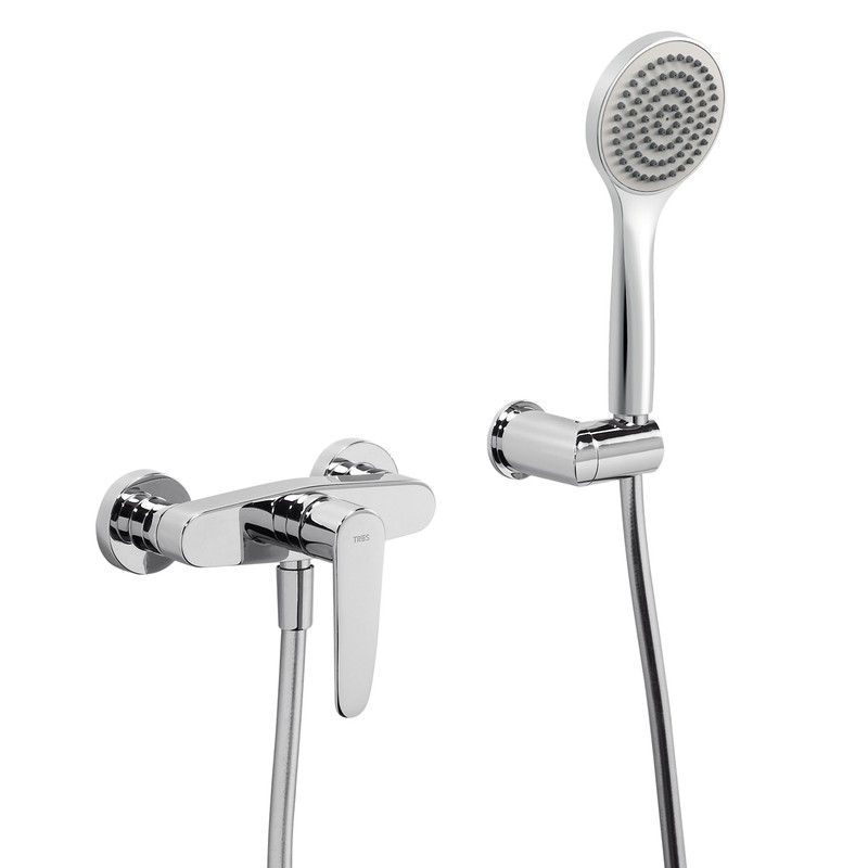 Grifo monomando mural para ducha Flat-Tres