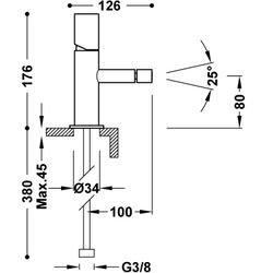 Grifo monomando para bidé