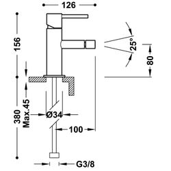 Grifo monomando para bidé
