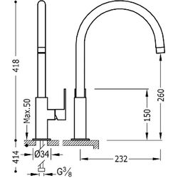 Grifo monomando para cocina