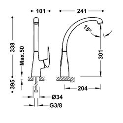 Grifo monomando para cocina
