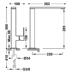 Grifo monomando para cocina