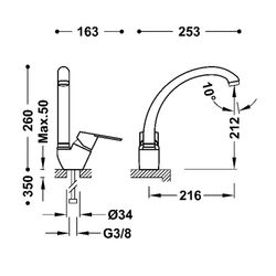 Grifo monomando para cocina