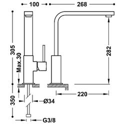 Grifo monomando para cocina