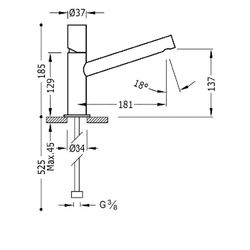 Grifo monomando para lavabo Max-Tres