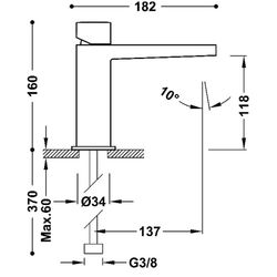 Grifo monomando para lavabo Slim Exclusive