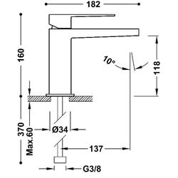 Grifo monomando para lavabo Slim Exclusive