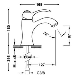 Grifo monomando para lavabo