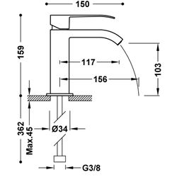 Grifo monomando para lavabo