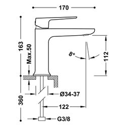 Grifo monomando para lavabo
