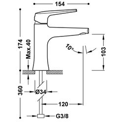 Grifo monomando para lavabo