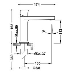 Grifo monomando para lavabo